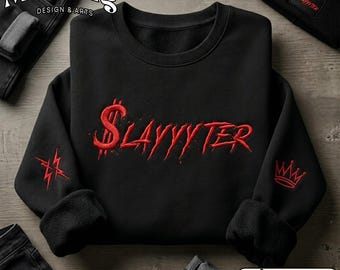 Besticktes SLAYYYTER Sweatshirt, Geschenk für Fan