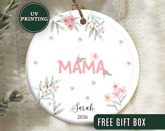 Benutzerdefinierte Mama Ornament, personalisierte Mama Weihnachtsverzierung für die neue Mama, um zukünftige Mama Ankündigung Ornament Geschenke für Mama Est Andenken zu sein