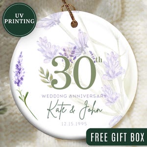 30th Anniversary Ornament Custom 30th Anniversary Ornament Personalized 30th Wedding Anniversary Keepsake Gift for 30th Wedding Anniversary