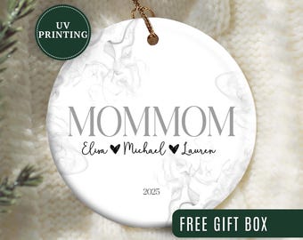 Adorno personalizado de mamá, adorno navideño personalizado de mamá para nueva mamá, futura mamá, regalo de anuncio de mamá, recuerdo de mamá, regalo de mamá