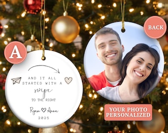 Recuerdo personalizado de citas online, regalo de aniversario para él o ella, adorno romántico de cerámica, regalo para novia o esposa, regalo de San Valentín.