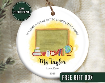 Adorno personalizado para maestro, adorno navideño personalizado para maestro, regalo de agradecimiento para maestro, recuerdo para maestro, adorno para maestro, regalos.
