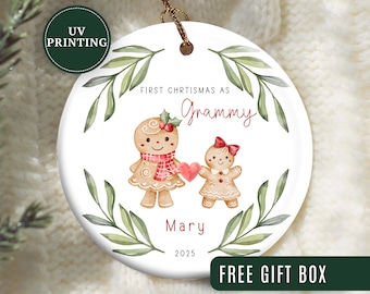 Adorno personalizado para Grammy, adorno navideño personalizado para Grammy, para futuros Grammy, regalo de anuncio para Grammy, adorno de recuerdo para Grammy.