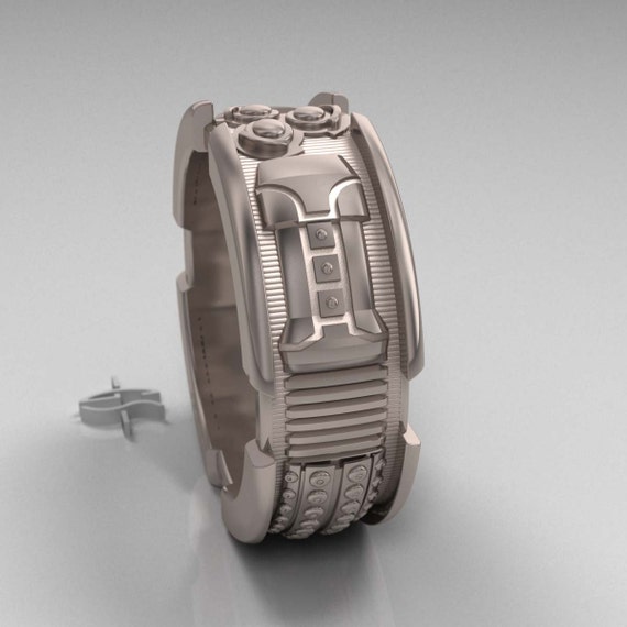 Star Wars Lightsaber Ring Mens Engagement Ring 14k Etsy