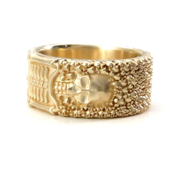 SILVER - Till Death Do Us Part - Mens Skeleton Wedding Band - Meet me in the Afterlife