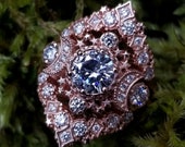 Cosmos Engagement Ring Set - Moissanite or Diamonds Custom Wedding Set - 14k Gold Witchy Engagement