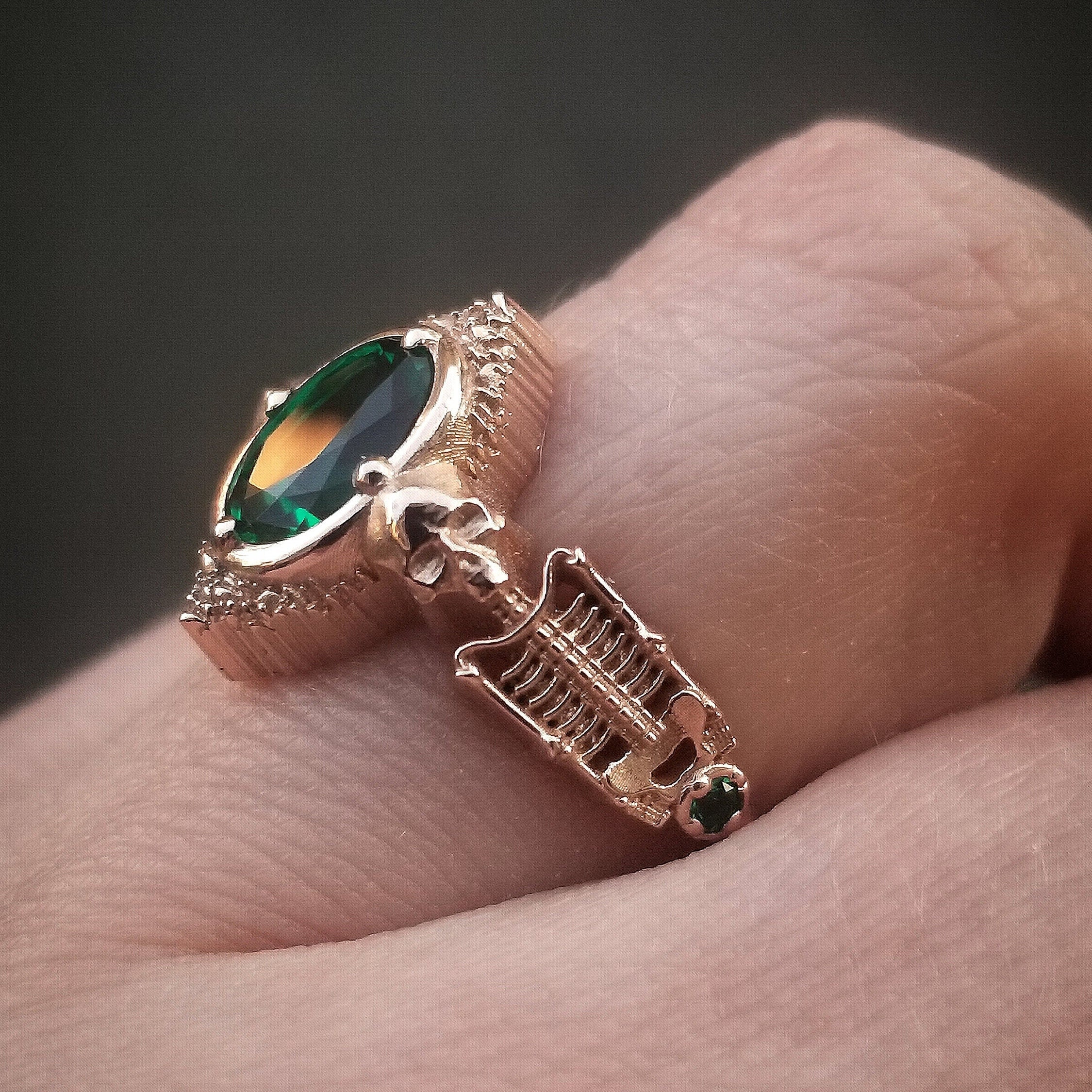 Gothic emerald best sale ring