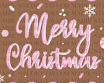 Cheerful Pink Christmas Banner Template: Printable Decor for a Festive Pinkmas, Pink Holiday Sign, Girly, Banner Artist Template