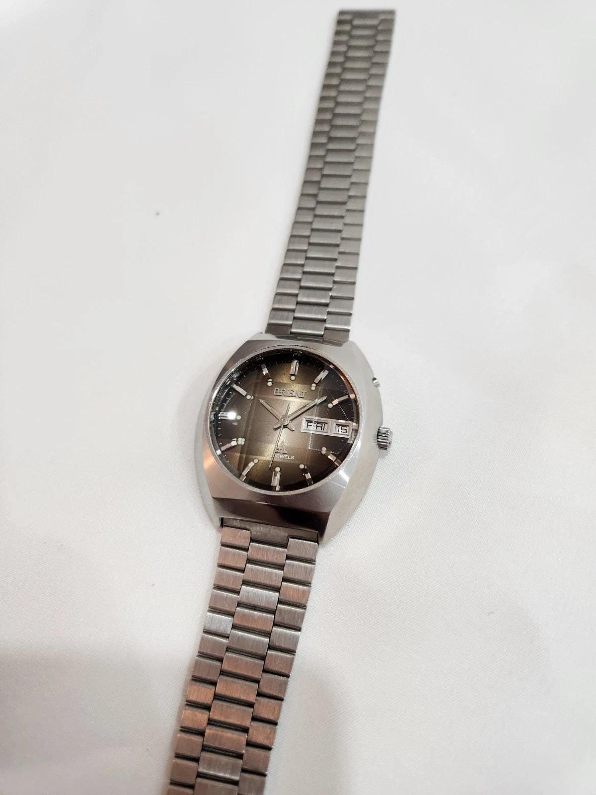 Vintage Orient Chrono Ace Automatic 0429-24460 Sunburst Dial 