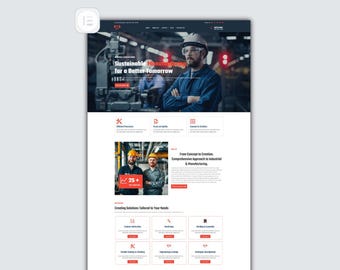 Service elementor Website Template for Agency, B2B Seller, Engineering, Service Provider, Portfolio, Company
