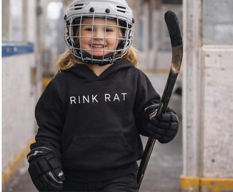Toddler Hockey Hoodie – Rink Rat Sweatshirt for Kids – Youth Hockey Gift – Cozy Pullover for Little Hockey Fans – Game Day Apparel image 4