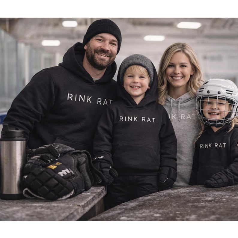 Toddler Hockey Hoodie – Rink Rat Sweatshirt for Kids – Youth Hockey Gift – Cozy Pullover for Little Hockey Fans – Game Day Apparel image 7