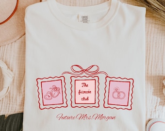 Camiseta de compromiso para futura esposa, regalo para recién comprometidas, camiseta de colores cómodos para futura novia, regalo para despedida de soltera, regalo para mejor amiga