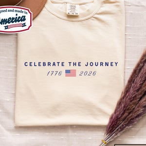America 250th Anniversary Shirt, Patriotic USA Celebration Tee, Minimalist Comfort Colors Tshirt,  gift for him her, 4th of July Apparel