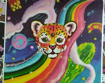 Big Dady Frank BLObPUS painting ver ピンク FINAL RUN Hunter - Lisa Frank Inspired Art Print - Etsy