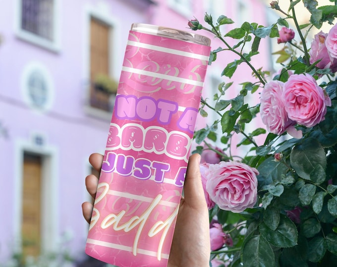 Baddie Pink Tumbler: 20oz Stainless Steel Cup with Straw