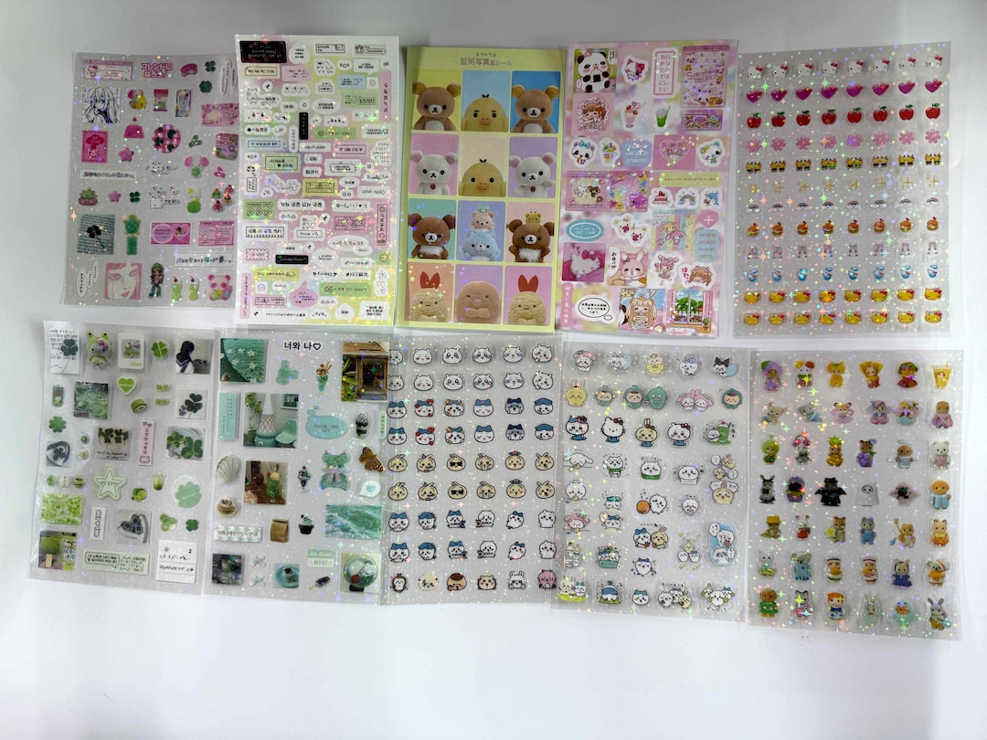 52 Cute Stickers Set – Adorable Kawaii Vinyl Stickers for Scrapbooking ...