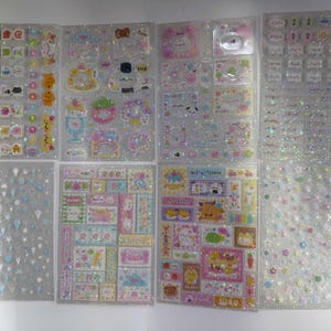 Söta klistermärken – 8 ark | Söta kawaii-designer för DIY, laptop- och kontorsmaterialdekor