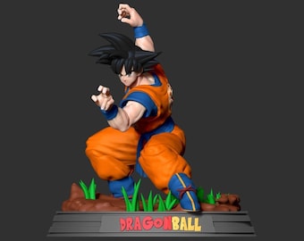Son Goku STL | Dragon Ball Figure 3D Print | Anime STL File | Goku Statue | 3D Printable Model | Dragon Ball Z Collectible