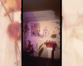 Dromerige grillige telefoonbehang | Romantisch vintage lockscreen (digitale download)