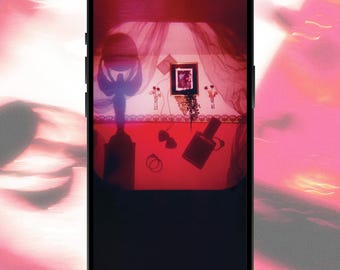 Oud Hollywood-glamour-telefoonbehang | Dromerig surrealistisch vergrendelscherm (digitale download)