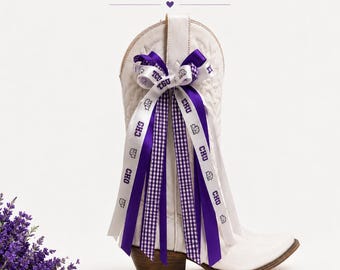 Juego de 2 lazos deportivos personalizados, lazos de cinta con los colores del equipo, accesorios para fútbol americano universitario, regalos de graduación universitaria