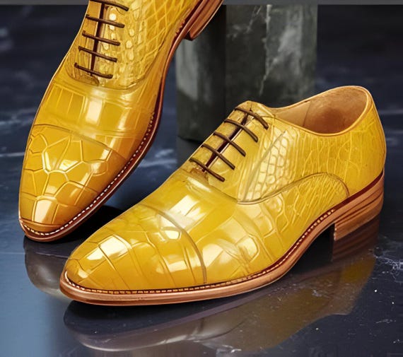 white and gold cocktail party dress Men's Two Tone Leather Derby Dress Shoes US 12 / D main image 0