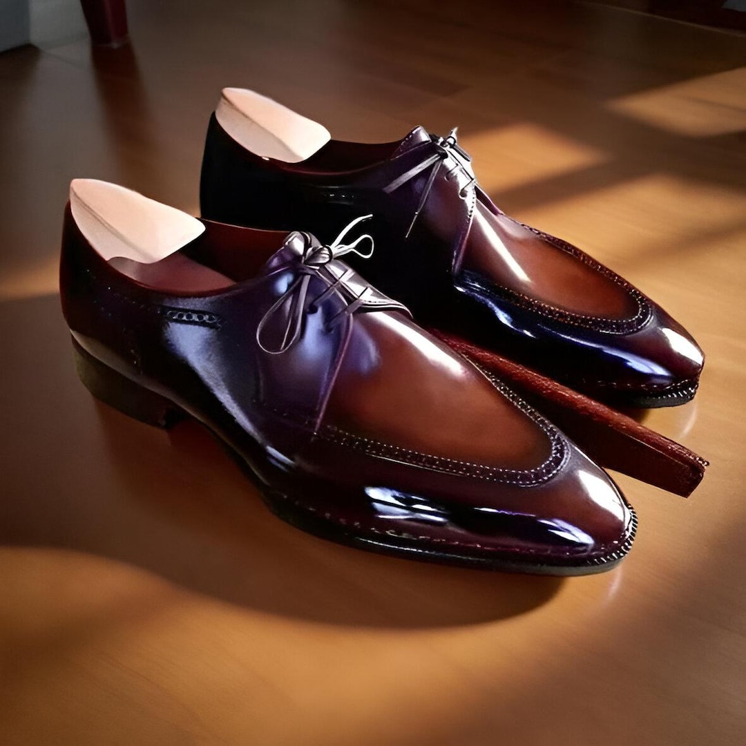 mens brown patent leather dress shoes Mens Patent Leather Wide Toe Dress Shoes