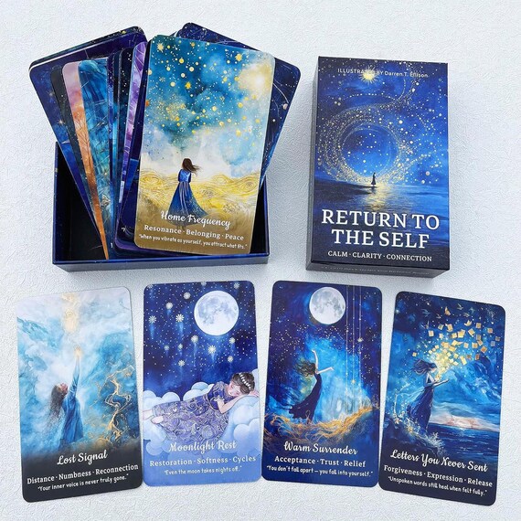Oracle Cards Deck 54 Cards, Beginner Self Reflection Inner Healing Spiritual Growth Card