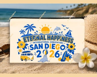 Eternal Happiness Convention 2026 San Diego Canvas Pouch | Travel Organizer