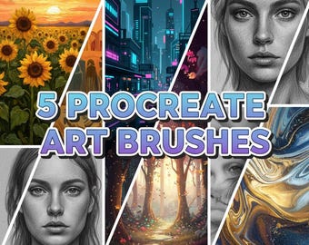 Procreateアートブラシ、ドリームストローク、Procreate用ラグジュアリーテクスチャブラシ、カラーブルームブラシコレクション、ミスティックグローブラシ、スケッチProcreateパック