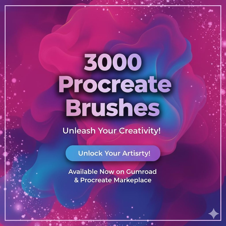 3000 procreate brushes, brushes pack, painting brushes, Brushset, Editing brushes, creative procreate brush pack image 8