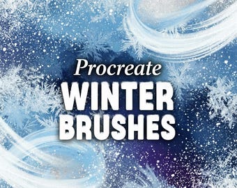 Pinceaux pour l'hiver Procreate,jeu de pinceaux pour procréation, paquet de brosses pour l'hiver confortable, pinceaux pour procréation au toucher glacial, collection de pinceaux Frostbite, pinceau magique sonwy