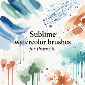 Procreate Sublime Watercolor Brushes – Realistic Paint & Wash Collection, procreate brushes watercolor brushes, Brushes collection