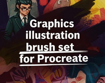 プロクリエイト用グラフィックイラストブラシセット、クリエイティブグラフィック、イラストツールキット、線画グラフィックブラシ、プログラフィック
