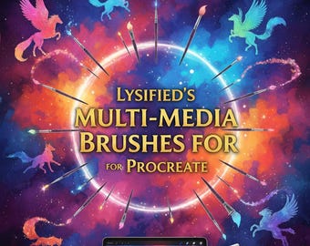 Pinceaux multimédias Lysified pour procréer, ensemble d'oeuvres d'art techniques mixtes réalistes, ensemble de pinceaux magiques multimédias, technique mixte mystérieuse, fusion artistique