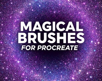 Pinceaux magiques pour procréer, pinceaux procréer, jeu de pinceaux, collection de pinceaux magiques, pinceaux à paillettes, pinceaux étoiles, outil de dessin magique