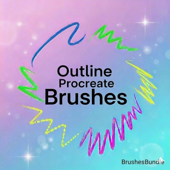 Perfect outline _ procreate brush pack, smooth stroke outline Brushes,line and outline essential for procreate,clean outline  collection