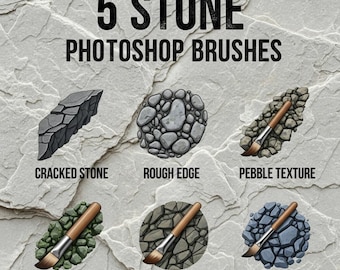 石と岩のブラシ – Photoshop、GIMP、Procreateなどで使えるテクスチャ
