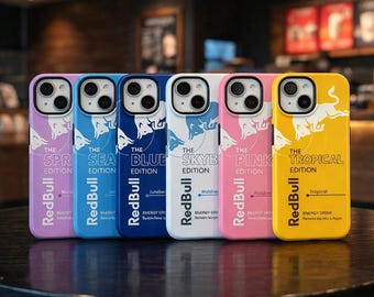 RedBull Handyhülle Energy Drink für iPhone 17Pro, 16, 15, 14, 13, 12 Samsung S25, S24, S23, S22, A16, A26, Pixel 10, 9Pro, 8, 7