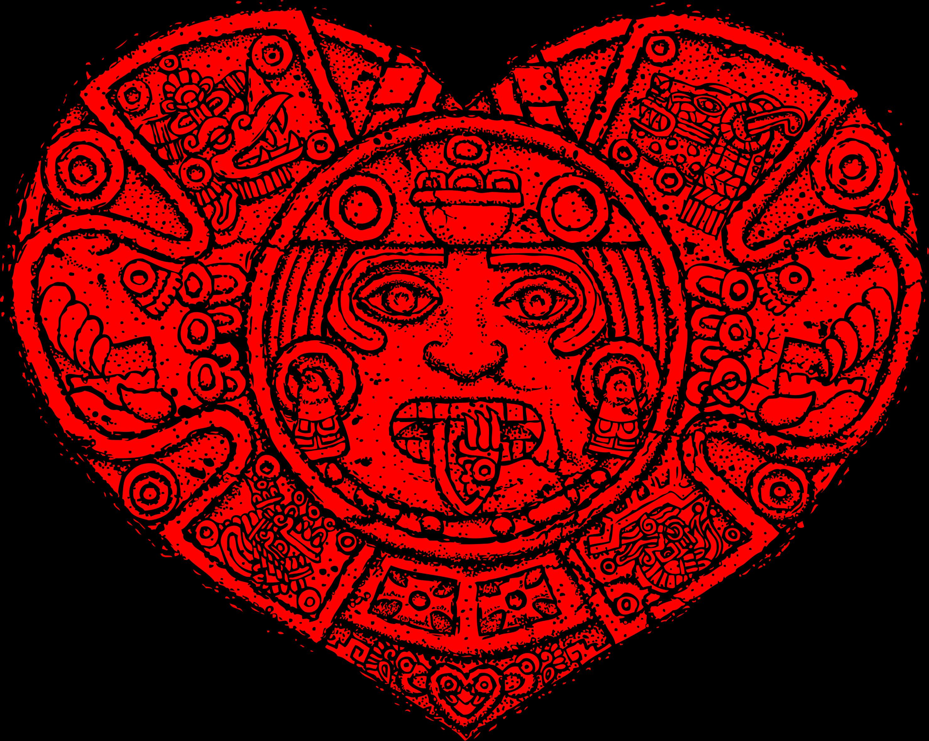Aztec Pattern Heart Image Aztec Heart - Etsy