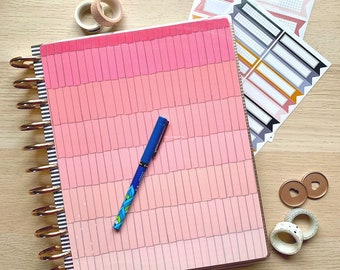 Pink Paper Fringe Planner Cover Set | Disc Bound Notebook