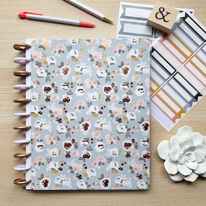 COTON BIOLOGIQUE No.3 | Couverture Happy Planner en feuille d&#39;or rose | Agendas reliés par disque | Carnet de notes Happy Notes et plus