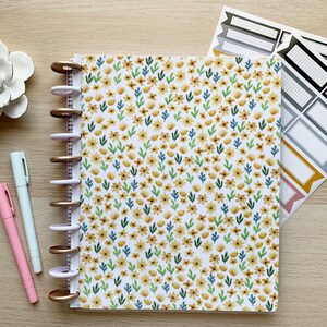 Happy Planner Cover   | Disc Bound Planners | Happy Notes Notebook & More |  Field of Flowers