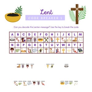 Lenten Code Breaker Game| Religious Activity for Kids, Sunday School, Church Events & Classroom
