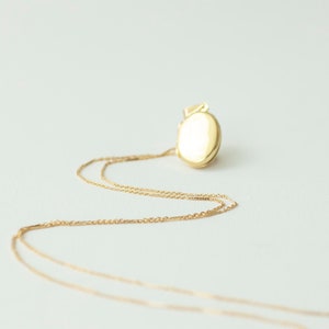 Ovaal gold filled medaillon op staaf en kinketting - sterlingzilver foto medaillon - foto medaillon-herinnering medaillon ketting - erfstuk medaillon