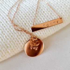 Mr and Mrs Necklace Relationship Necklace Wedding Necklace Wedding Gift Bridal Gift Love Necklace Wife Gift-Gifts for Her Rose Gold image 5