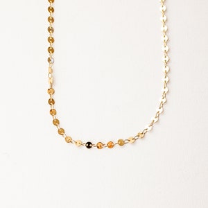 The Jules Choker - Gold Filled Münzen-Choker - Rosegold Pailletten Choker - Sterling Silber Disk Choker Halskette - Layering Choker Halskette