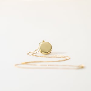 Sterling zilver of goud gevuld rond fotomedaillon op staaf en kinketting – we kunnen foto&#39;s toevoegen