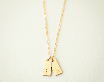 Sierlijke ampersand- en puntkomma-staafketting - ampersand-ketting - geestelijke gezondheid bewustzijn ketting - geestelijke gezondheid sieraden project puntkomma